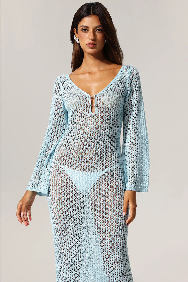 Ellison Long Sleeves Hollow Out maxi