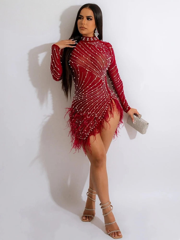 Pearls Rhinestones Party Birthday Vestidos