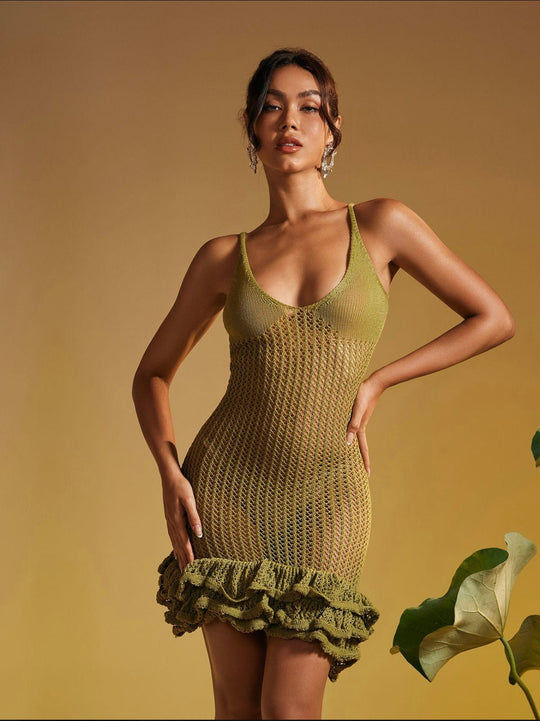 Camil Hollow Knitted Mini Dress