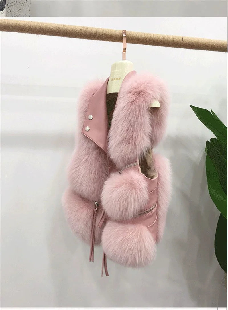 Autum Sleeveless Lady Waistcoat Coat