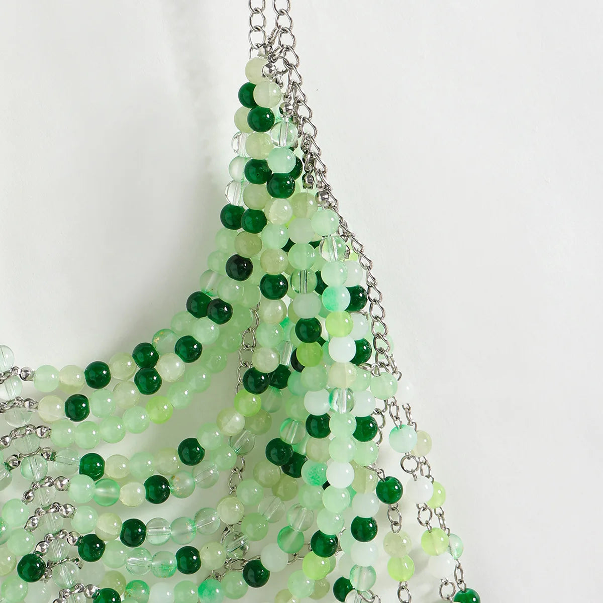Paris Green Pink Stone Beading
