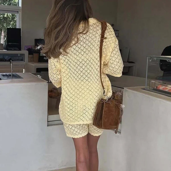 Holiday Hollow Out Knit Crochet