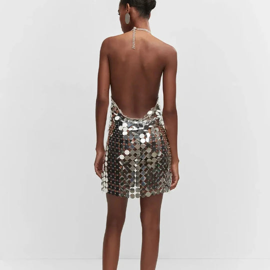 Disc Chainmail Mini Cocktail Dresses