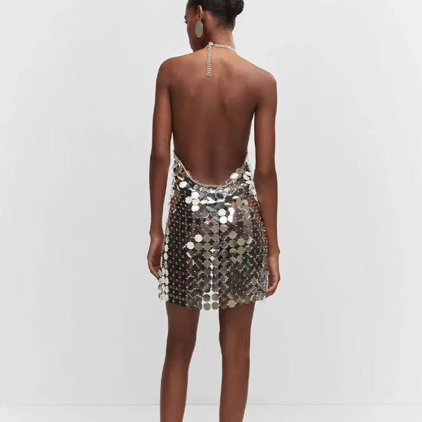 Disc Chainmail Mini Cocktail Dresses