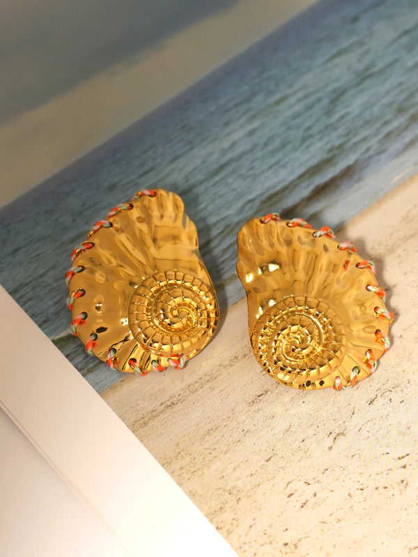 Steel snail earrings