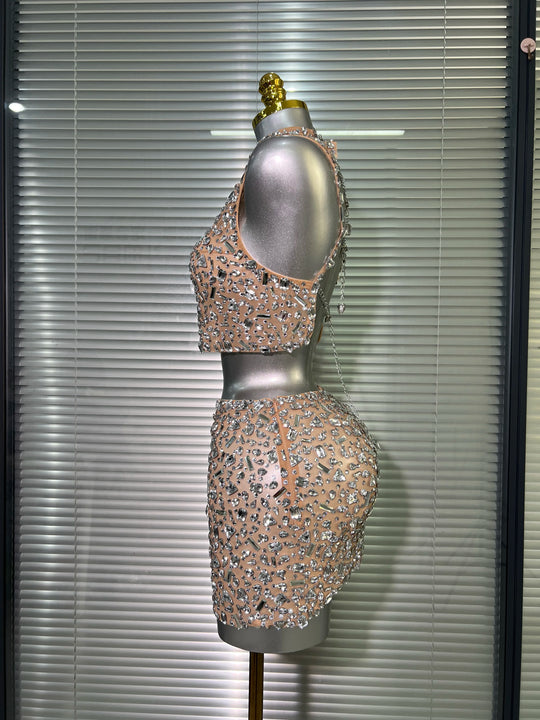 Crystal Diamond  Two Pieces