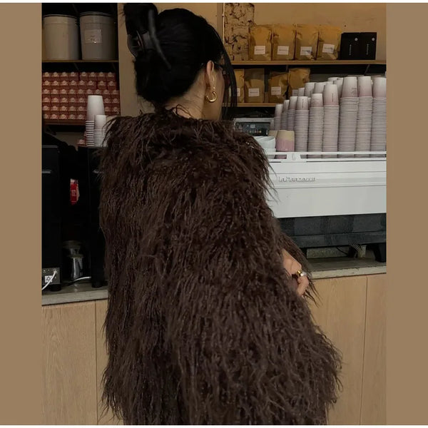 Short Coat Women Long Sleeve Turn Down