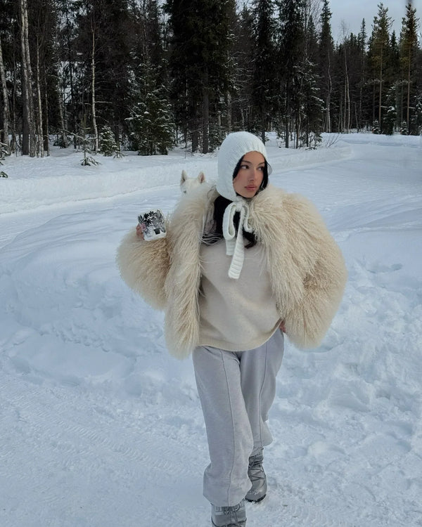 Short Coat Women Long Sleeve Turn Down