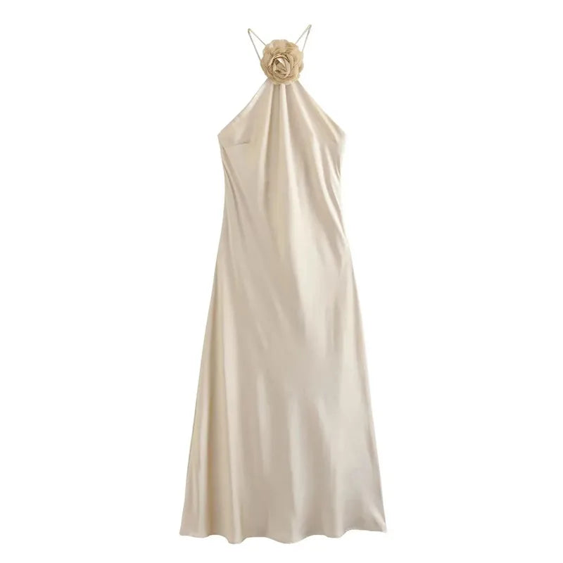 Sunís florar Maxi Dress Silk