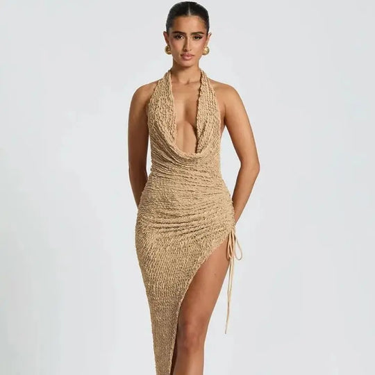 Kevin Shirring Bandage Dress