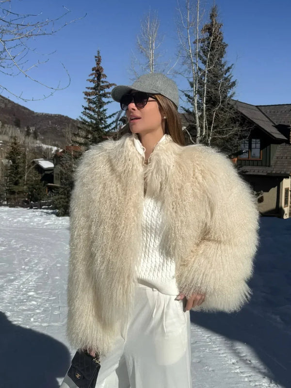 Short Coat Women Long Sleeve Turn Down