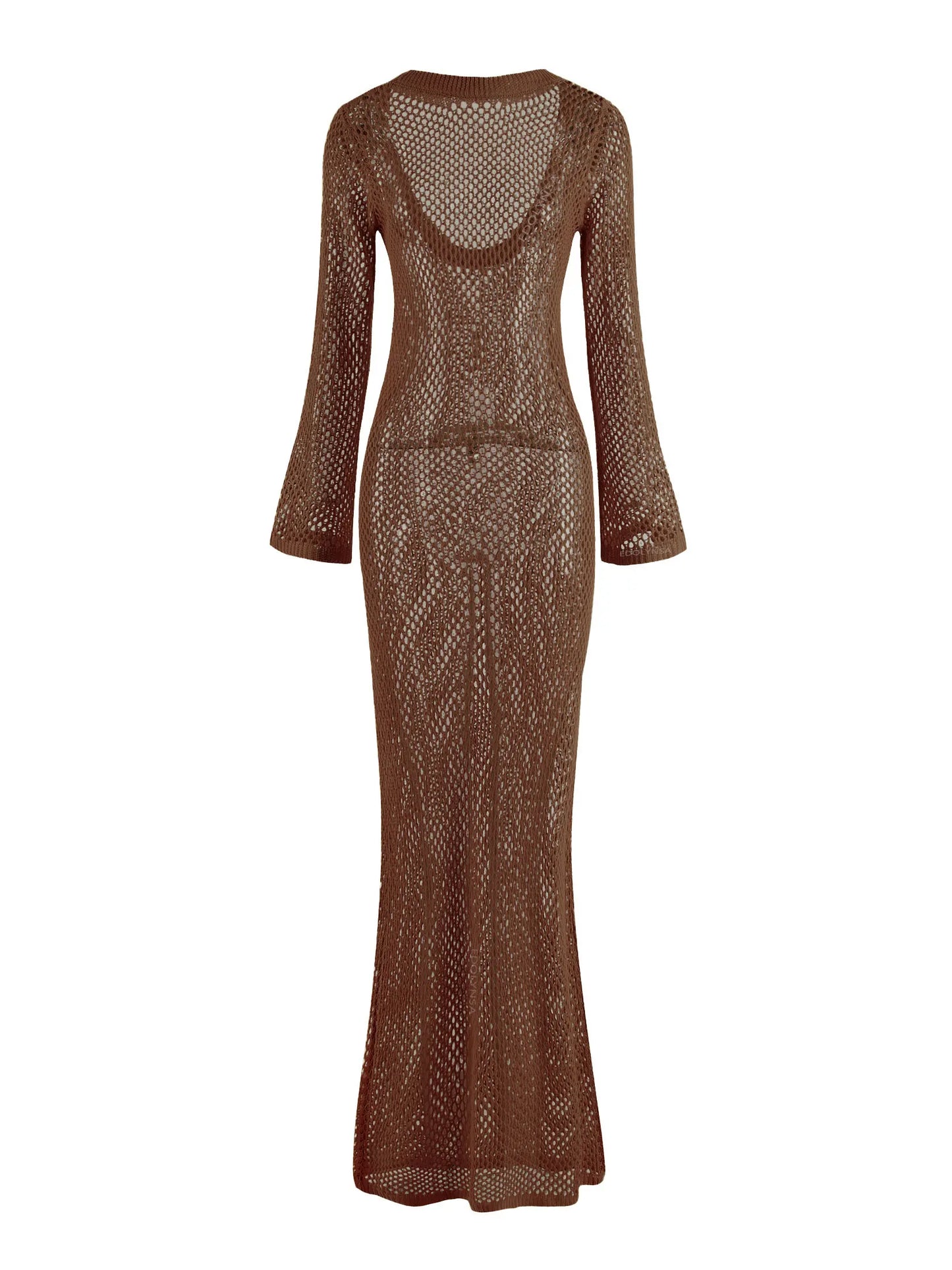 Bell Sleeve Knit Maxi Dress