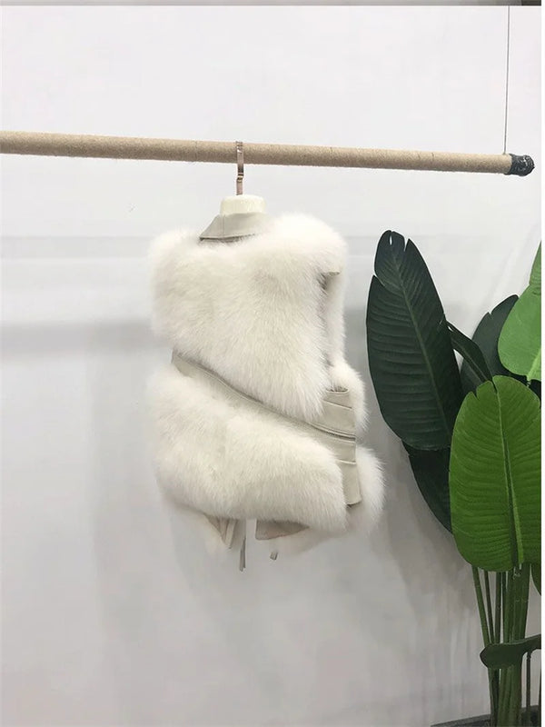 Autum Sleeveless Lady Waistcoat Coat