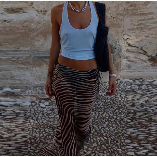 Eira Chic Zebra Stripes Mermaid Skirt Sets