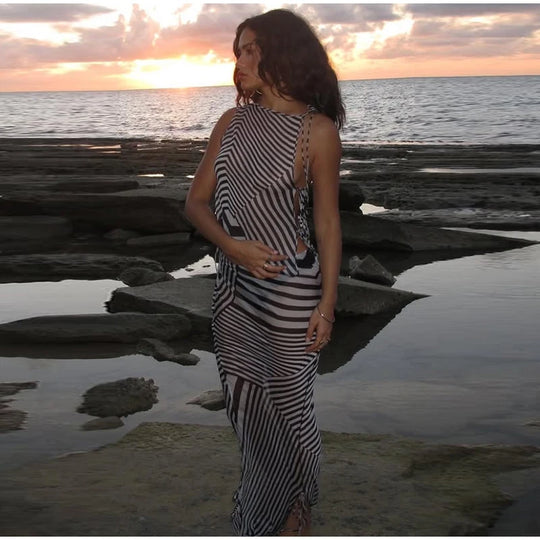 Eira Chic Zebra Stripes Mermaid Skirt Sets
