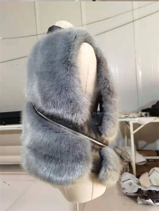 Autum Sleeveless Lady Waistcoat Coat