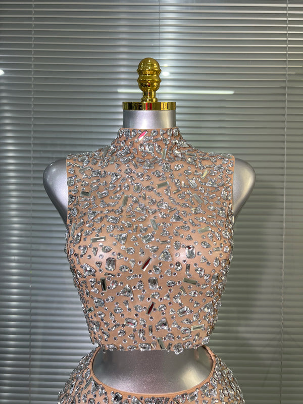 Crystal Diamond  Two Pieces