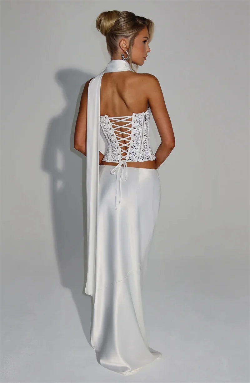 Monsion Sequins Sexy Dress Set