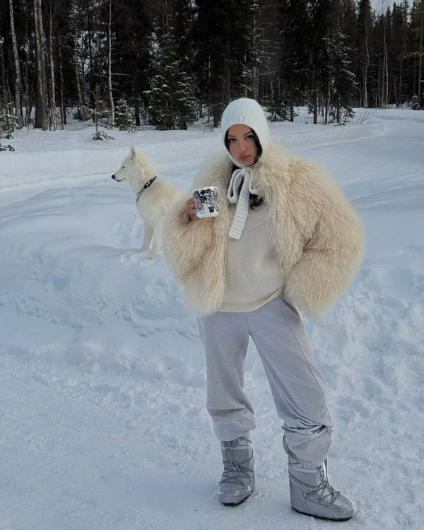 Short Coat Women Long Sleeve Turn Down