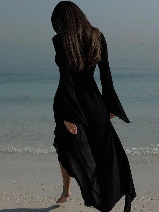 Oina Ruffle Bikini Cover-Ups