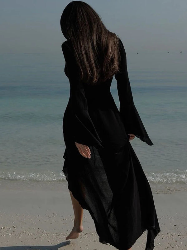 Oina Ruffle Bikini Cover-Ups