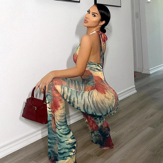 Xia Leopard Print Jumpsuits