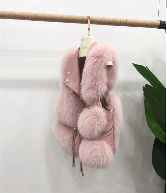 Autum Sleeveless Lady Waistcoat Coat