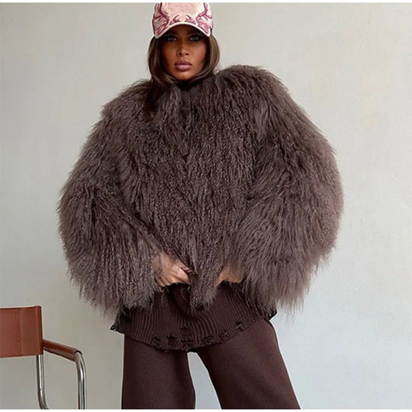 Short Coat Women Long Sleeve Turn Down