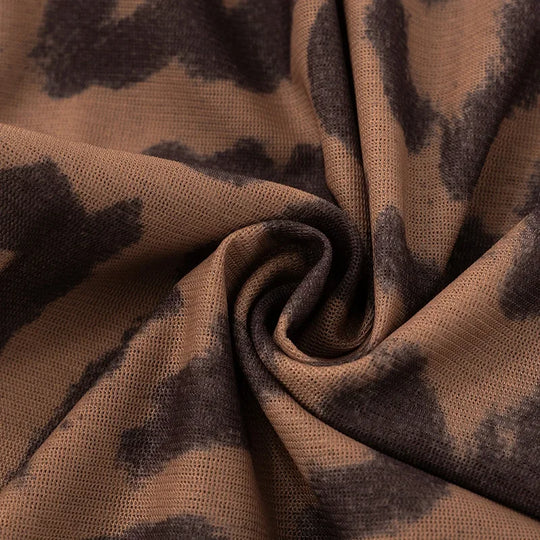 Leopard Bodysuit Tops + Footed Leggings Pants